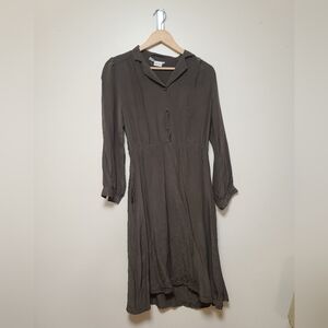 Royal Silk green vintage silk midi dress size 12